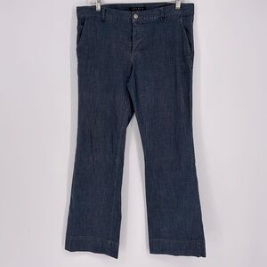 Vintage Theory Wide Leg Button Fly Jeans Size 36 in Dark Wash Denim